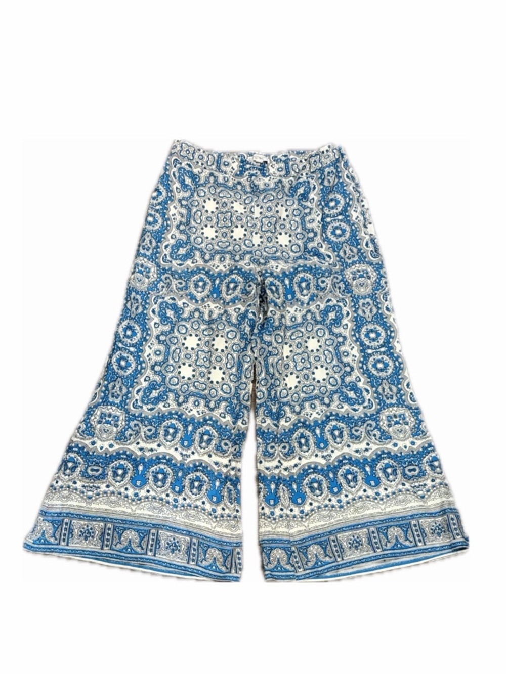 Feather Bone by Anthropologie Talese Wide Leg Pants Size 6 Paisley Boho Resort